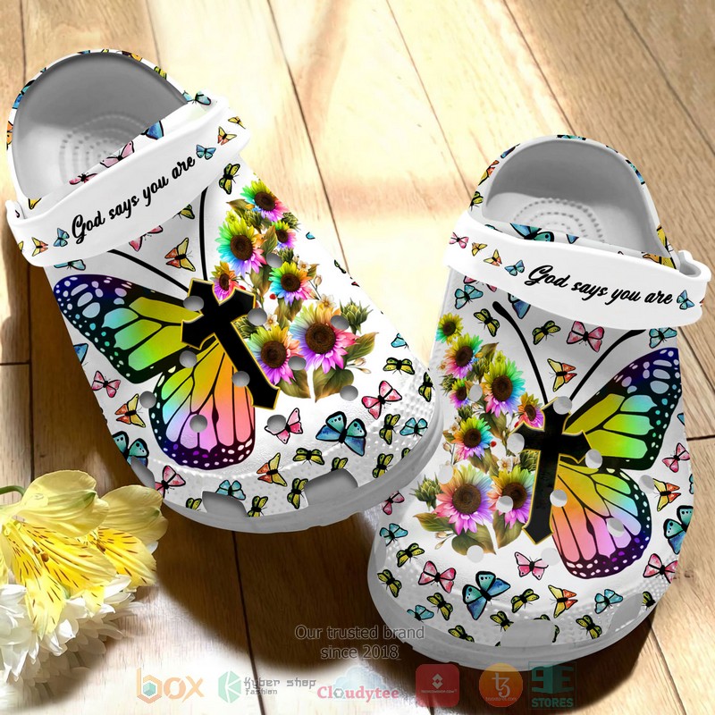 Cross_Butterfly_sunflowers_God_say_you_are_Crocs_Crocband_Shoes_1_2_3