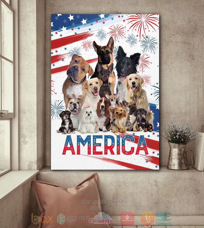 Dog_group_America_Independence_Day_Canvas
