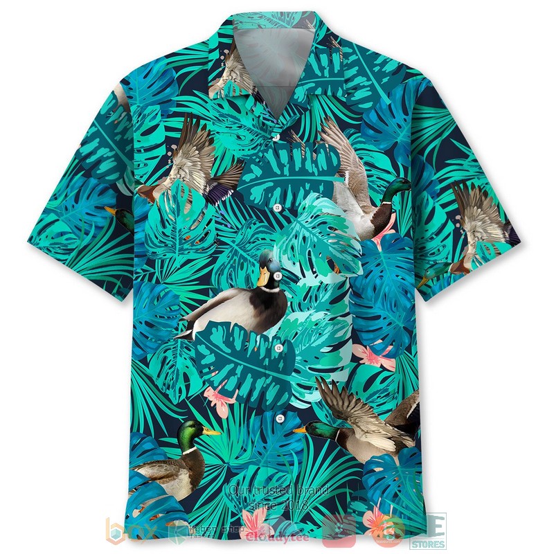 Duck_Tropical_plant_Hawaiian_Shirt