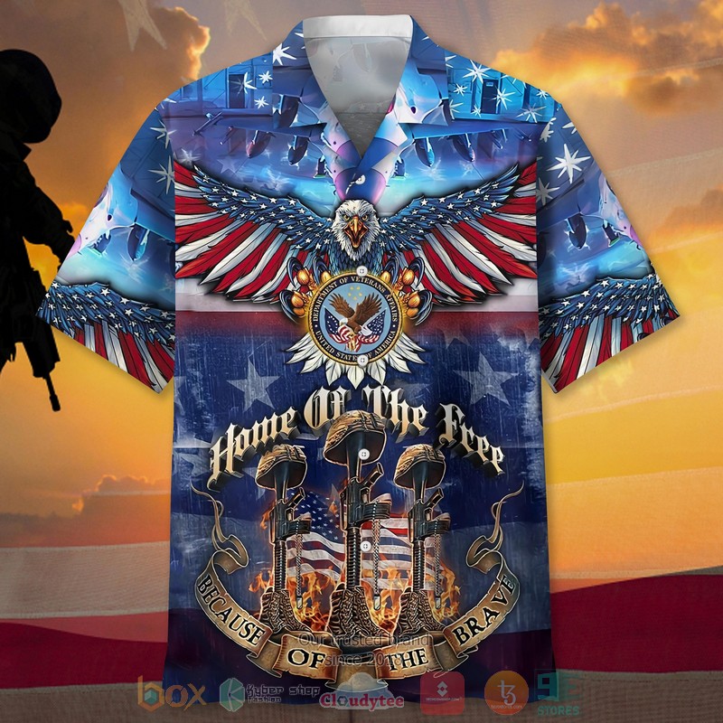 Eagle_Veteran_Home_Of_The_Free_Hawaiian_Shirt_1