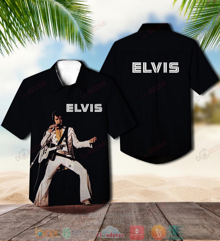 Elvis_Presley_Black_Short_Sleeve_Hawaiian_Shirt