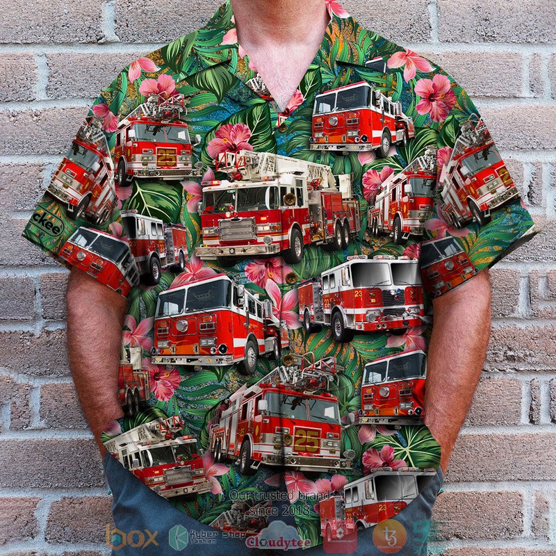 Fire_Truck_Tropical_Pattern_Hawaiian_Shirt_1_2