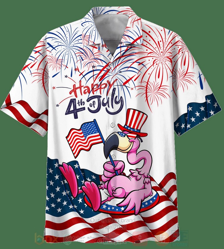 Flamingo_4th_of_July_US_Flag_Hawaiian_Shirt
