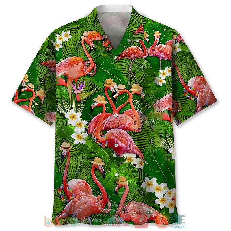 Flamingo_Green_Tropical_Hawaiian_Shirt