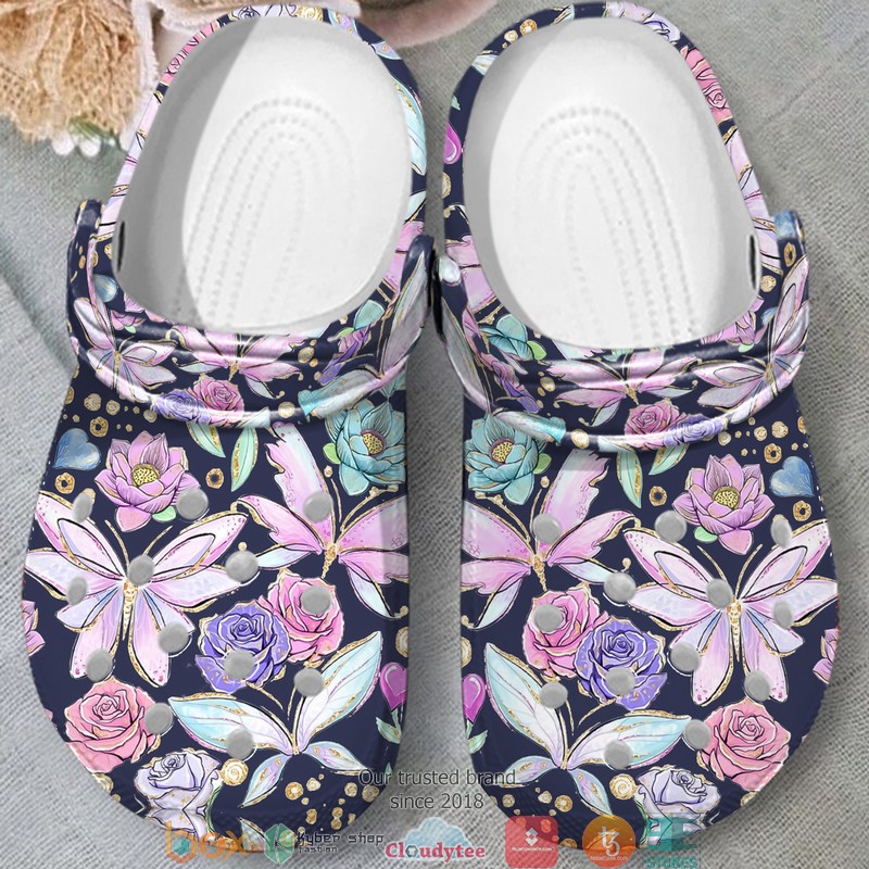 Floral_Butterfly_Crocband_Shoes_1