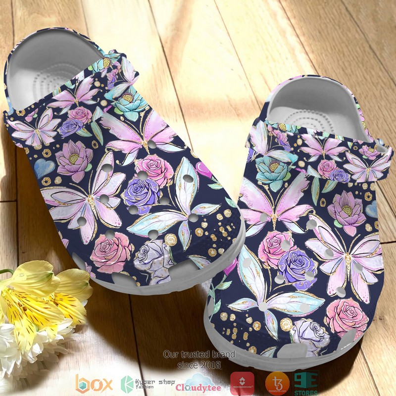 Floral_Butterfly_Crocband_Shoes_1_2
