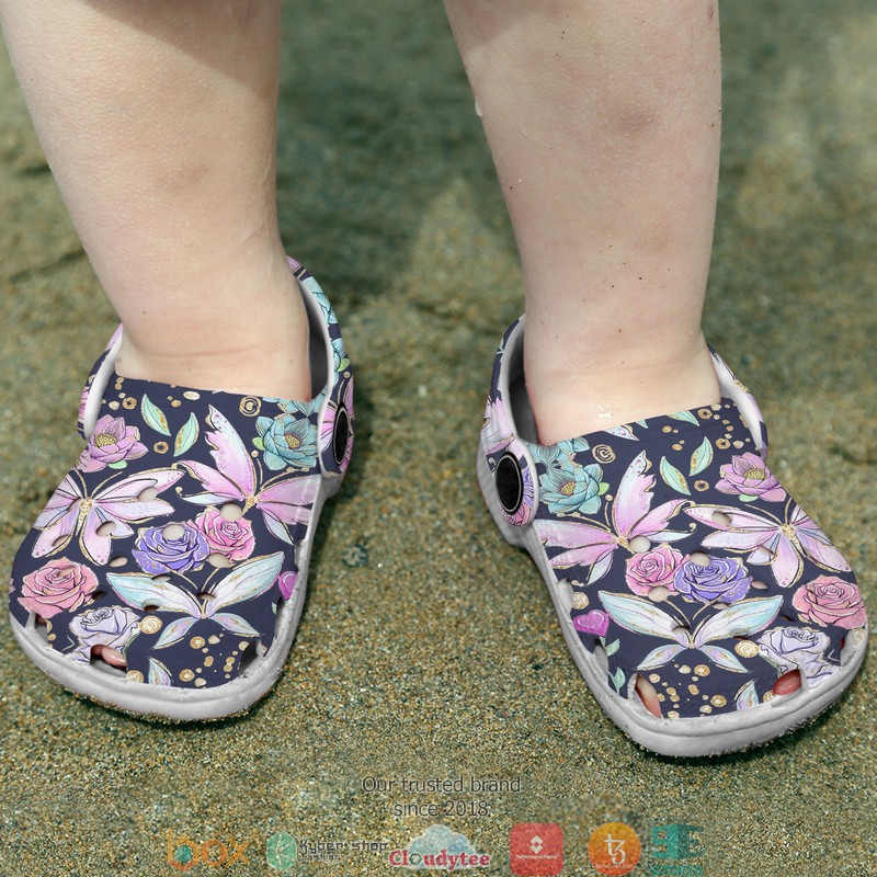 Floral_Butterfly_Crocband_Shoes_1_2_3_4