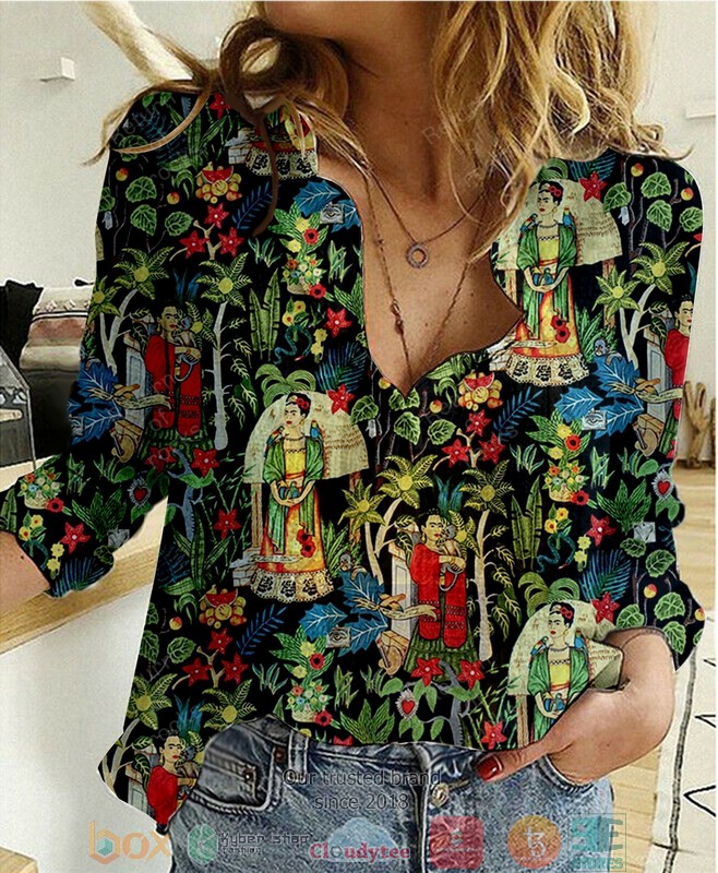 Frida_Kahlo_Mexican_woman_art_Short_Sleeve_Hawaiian_Shirt