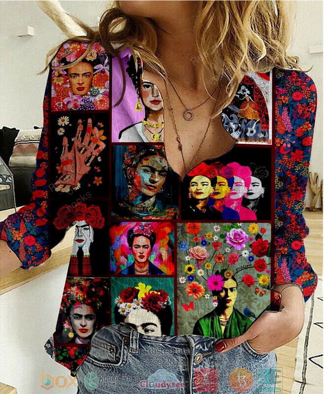 Frida_Kahlo_her_paintings_Short_Sleeve_Hawaiian_Shirt