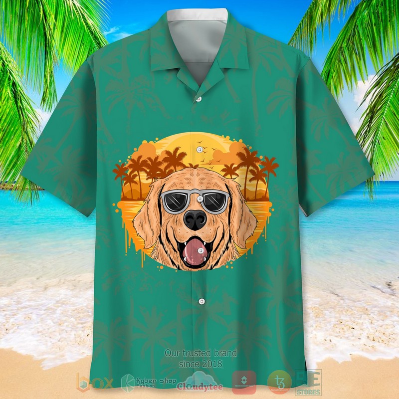 Golden_Retriever_green_Hawaiian_Shirt_1