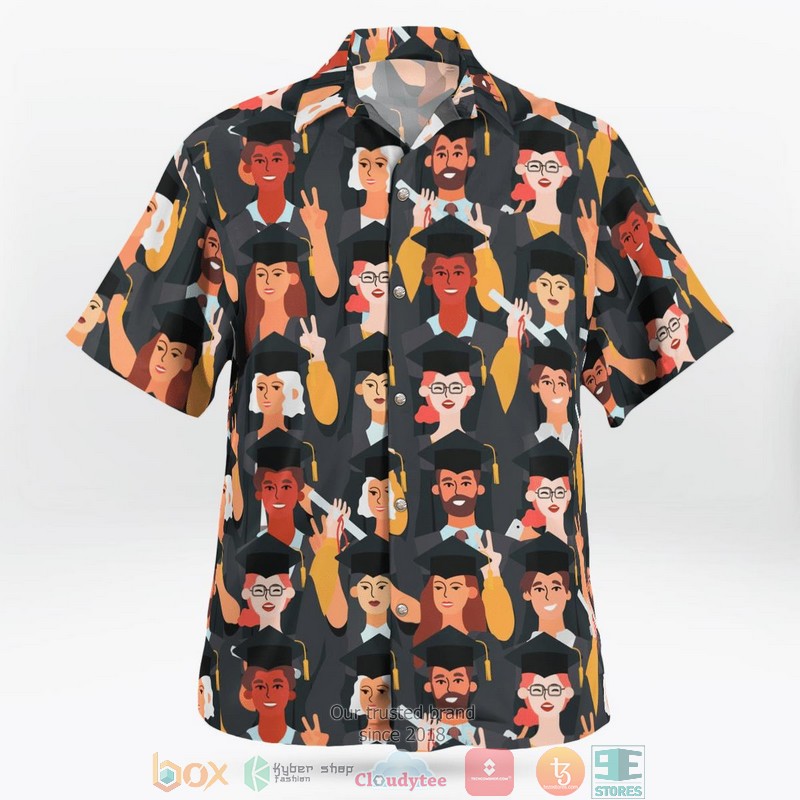 Graduation_people_pattern_Hawaiian_Shirt_1