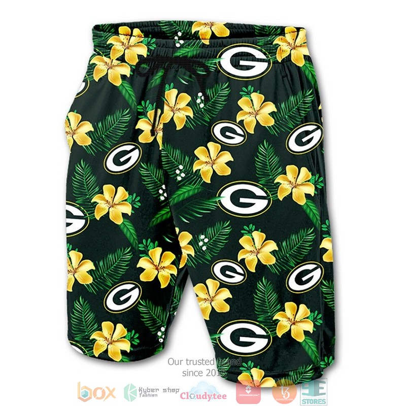 Green_Bay_Packers_Hibiscus_Hawaiian_Shorts