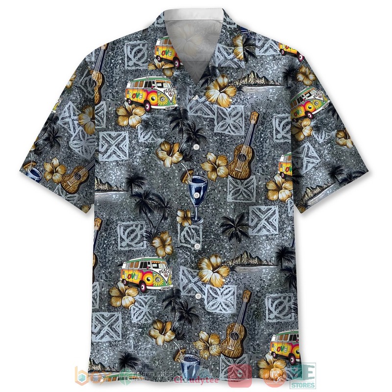 Hippie_Beach_pattern_Hawaiian_Shirt
