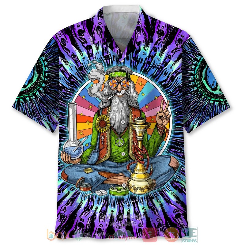 Hippie_stoner_smoking_weed_Hawaiian_Shirt