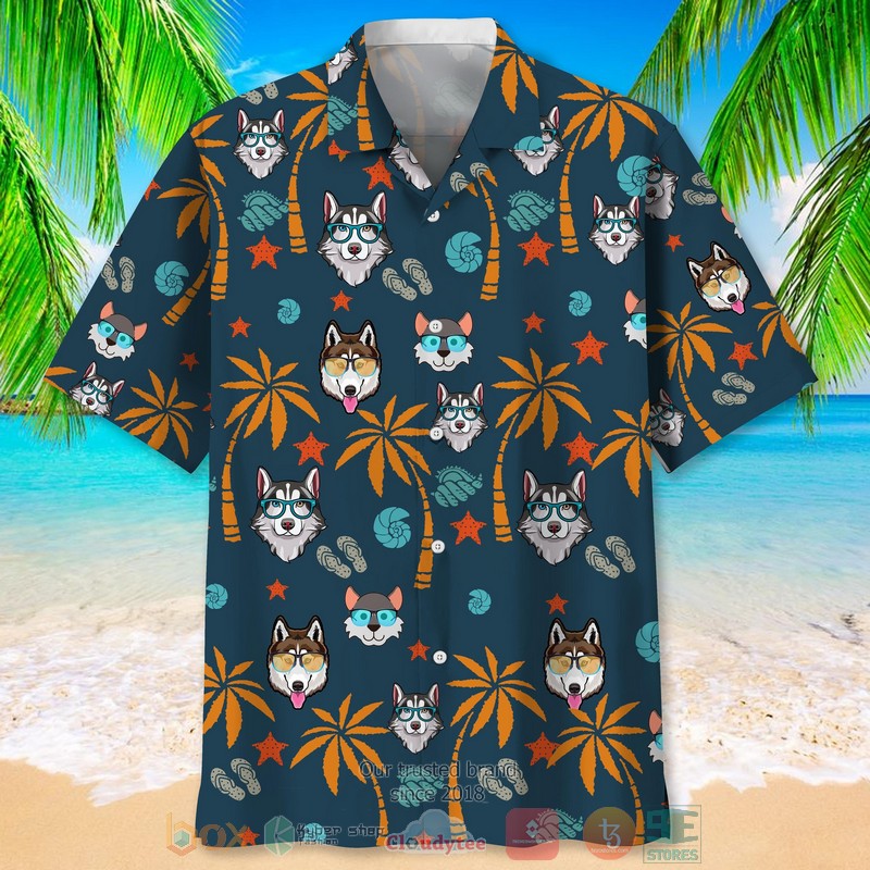 Husky_Funny_palm_tree_Hawaiian_Shirt_1