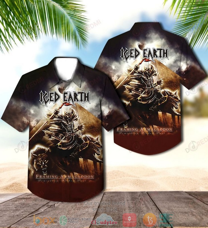 Iced_Earth_framing_armageddon_something_wicked_part_1_Short_Sleeve_Hawaiian_Shirt