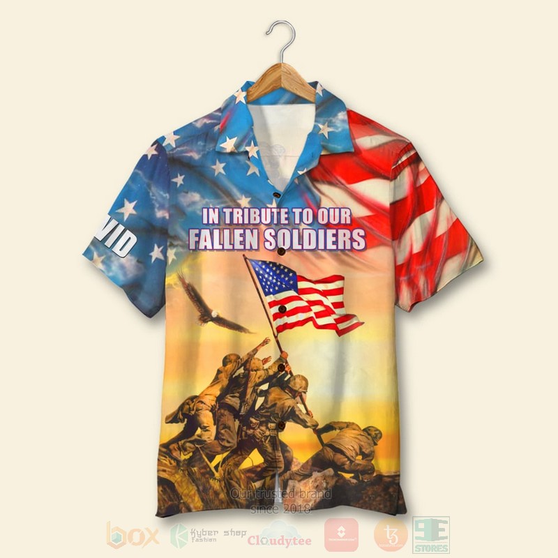In_Tribute_To_Our_Fallen_Soldiers_4th_of_July_Custom_Name_Hawaiian_Shirt