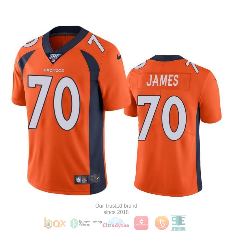 JaWuan_James_Denver_Broncos_100th_Season_Orange_Football_Jersey