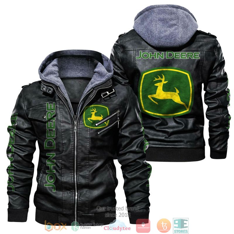 John_Deere_logo_Leather_Jacket