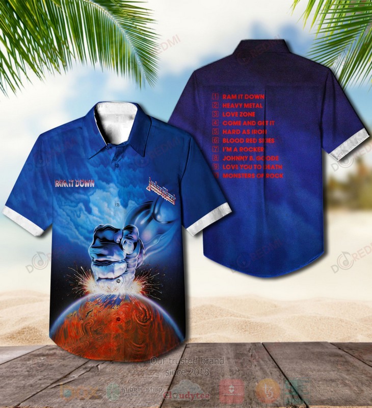 Judas_Priest_Ram_It_Down_Blue_Album_Hawaiian_Shirt