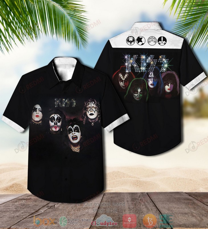 Kiss_band_Kiss_album_Short_Sleeve_Hawaiian_Shirt