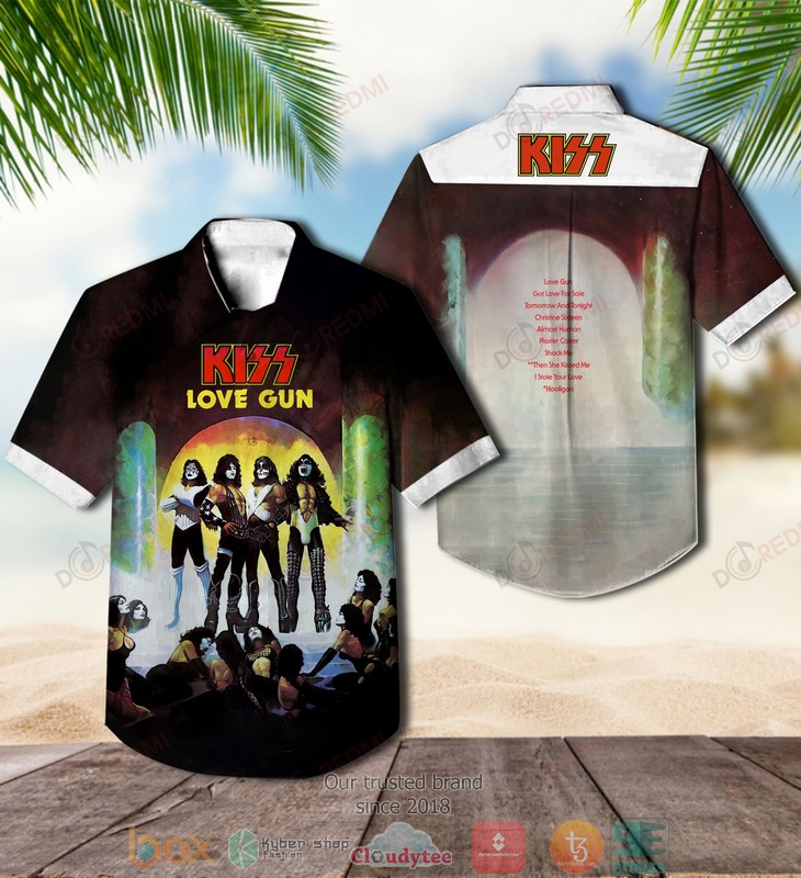 Kiss_band_Love_Gun_album_Short_Sleeve_Hawaiian_Shirt