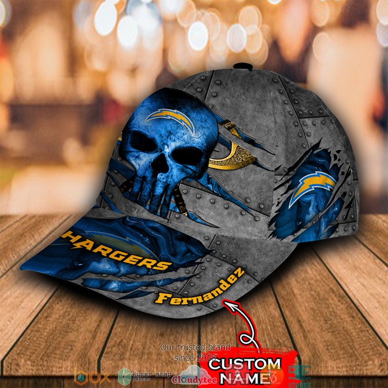 Los_Angeles_Chargers_Skull_NFL_Custom_Name_Cap_1_2
