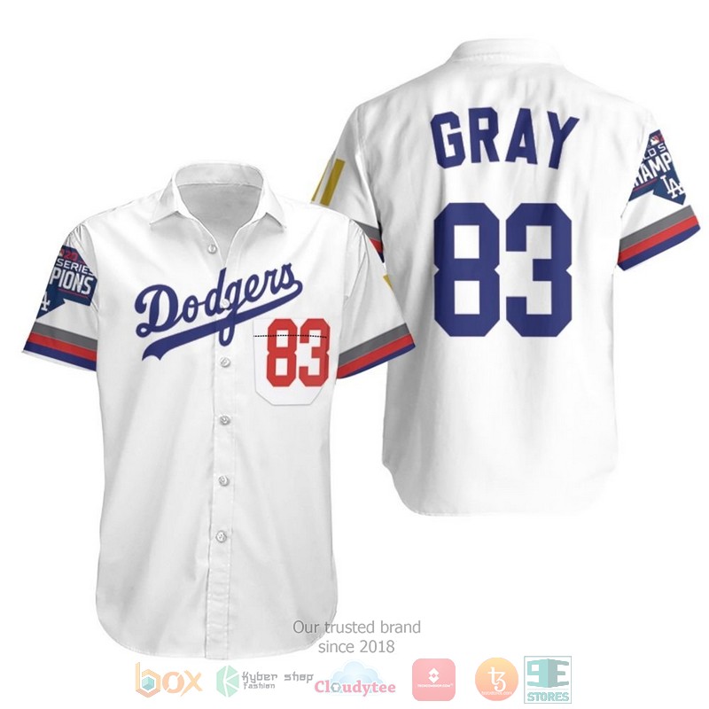 Los_Angeles_Dodgers_Gray_83_2020_Championship_Hawaiian_Shirt