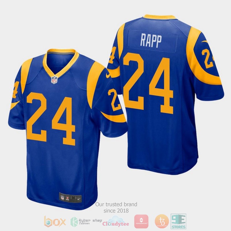 Los_Angeles_Rams_24_Taylor_Rapp_2019_Draft_Royal_Football_Jersey