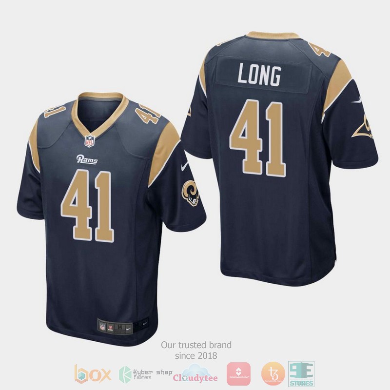 Los_Angeles_Rams_41_David_Long_2019_Draft_Navy_Football_Jersey