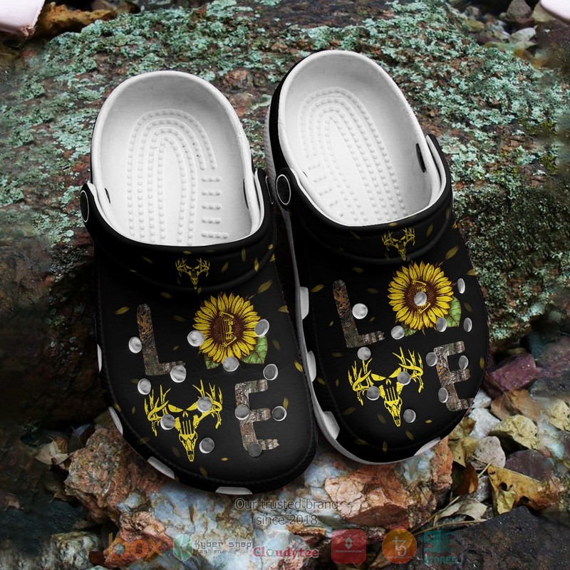 Love_Hunting_Deer_Sunflowers_Crocs_Crocband_Shoes_1_2
