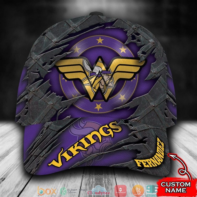 Minnesota_Vikings_Wonder_Woman_NFL_Custom_Name_Cap