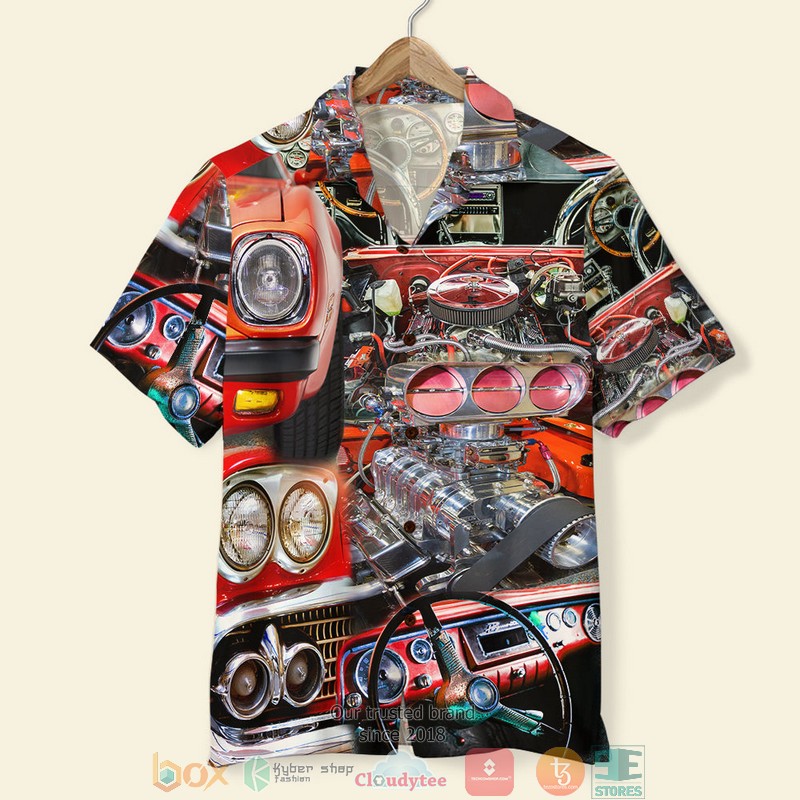 Muscle_Car_Car_Engine_Pattern_Hawaiian_Shirt