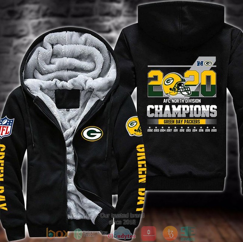 NFL_Green_Bay_Packers_2020_AFC_North_Divisions_Champions_3D_Fleece_Hoodie