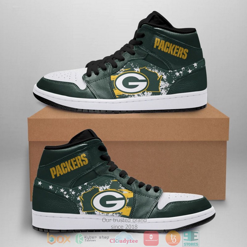NFL_Green_Bay_Packers_green_Air_Jordan_High_Top_Shoes_1_2