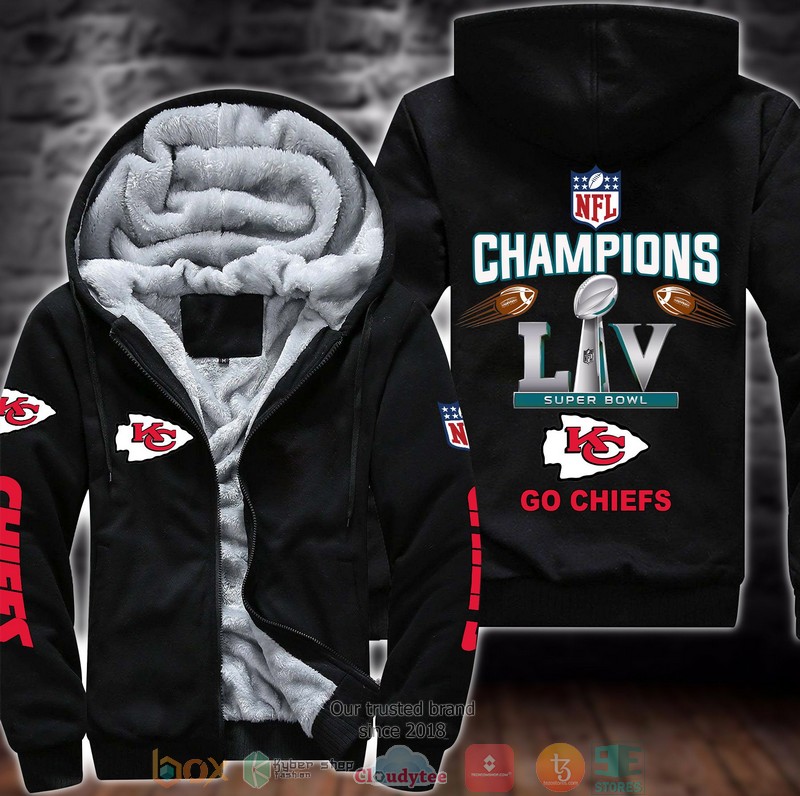 NFL_Kansas_City_Chiefs_logo_Go_Chiefs_Super_Bowl_LIV_3D_Fleece_Hoodie