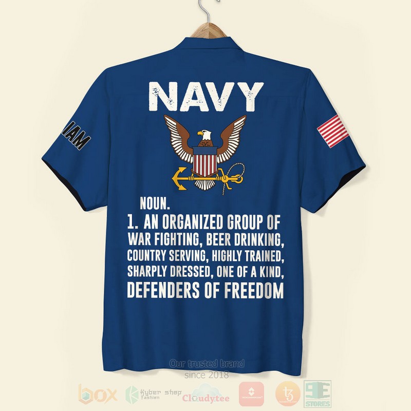 Navy_military_Unit-I_Yam_What_I_Yam_Custom_Name_Hawaiian_Shirt_1