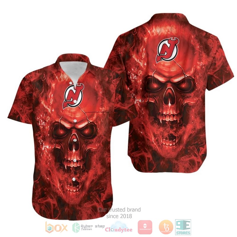 New_Jersey_Devils_NHL_Skull_Hawaiian_Shirt