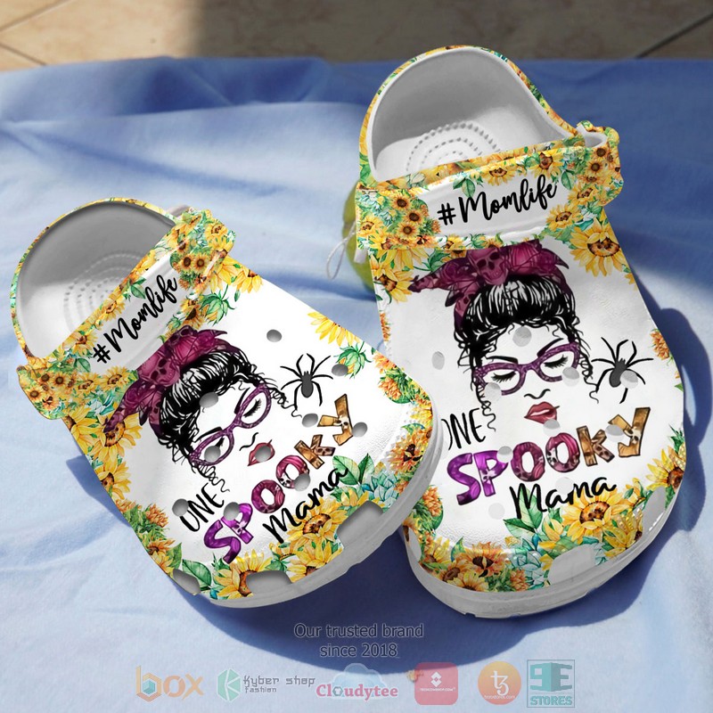 One_Spooky_Mama_Sunflower_Momlife_Crocs_Crocband_Shoes