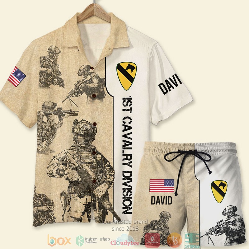 Personalized_1st_Cavalry_Divison_Hawaiian_Shirt_shorts