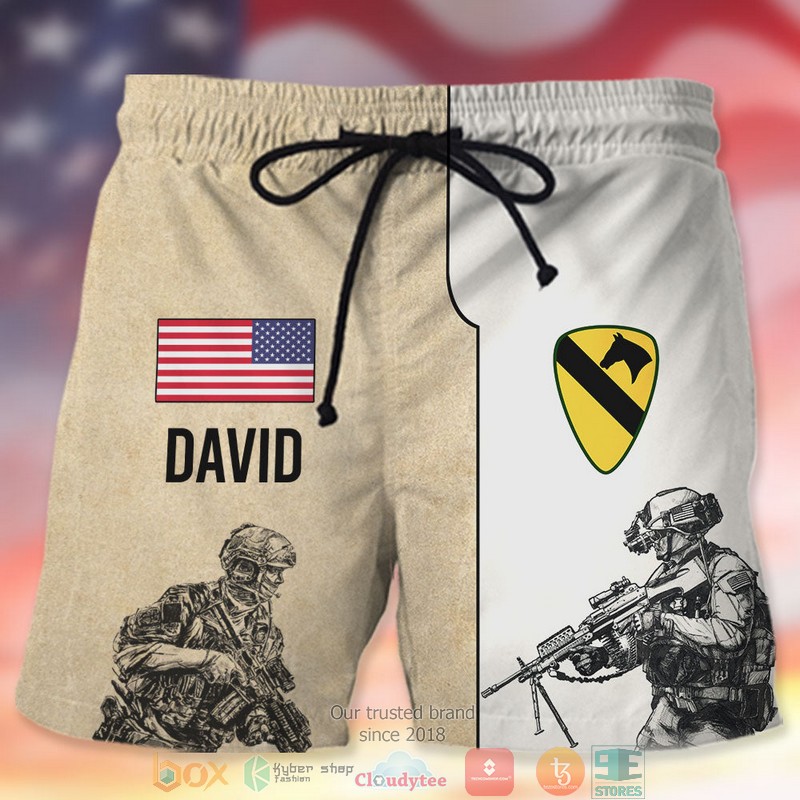 Personalized_1st_Cavalry_Divison_Hawaiian_Shirt_shorts_1_2_3