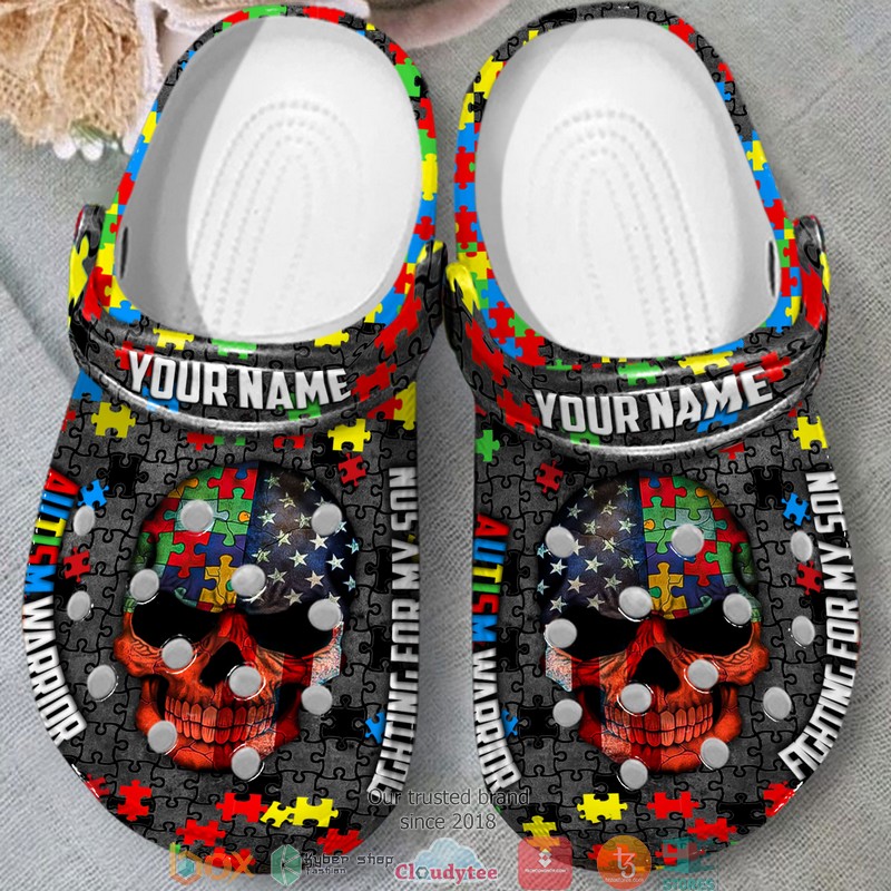 Personalized_Autism_Warrior_Fighting_For_My_Son_Crocband_Shoes_1_2_3_4