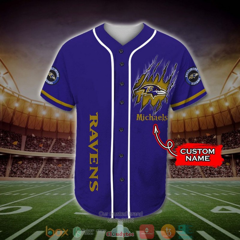 Personalized_Baltimore_Ravens_Mascot_NFL_Baseball_Jersey_Shirt_1