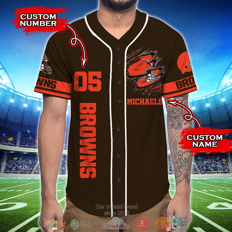 Personalized_Cleveland_Browns_NFL_God_First_Family_Second_then_Baseball_Jersey_Shirt_1
