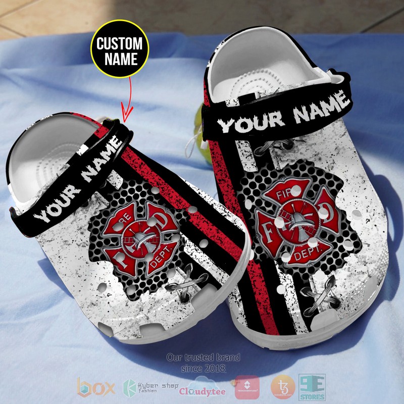 Personalized_Firefighter_logo_custom_Crocs_Crocband_Shoes