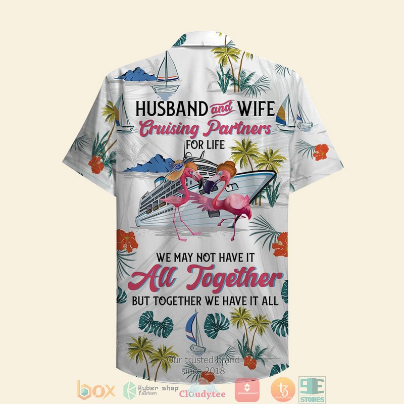 Personalized_Flamingo_Husband_And_Wife_Cruising_Partners_For_Life_Hawaiian_Shirt