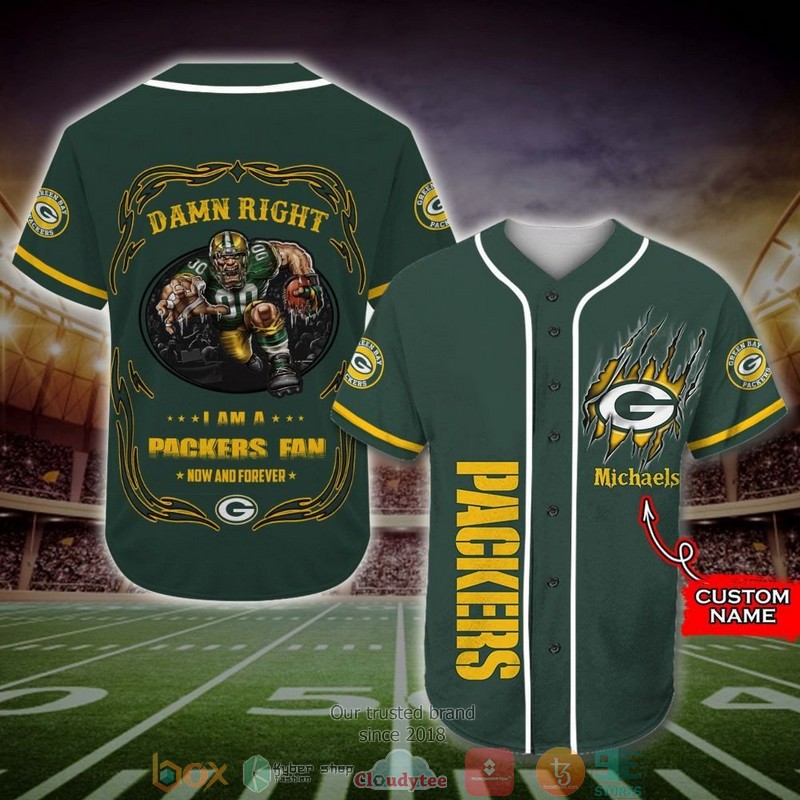 Personalized_Green_Bay_Packers_Mascot_NFL_Baseball_Jersey_Shirt