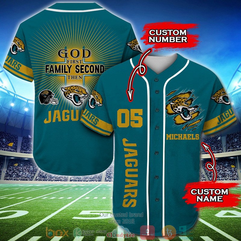 Personalized_Jacksonville_Jaguars_NFL_God_First_Family_Second_then_Baseball_Jersey_Shirt
