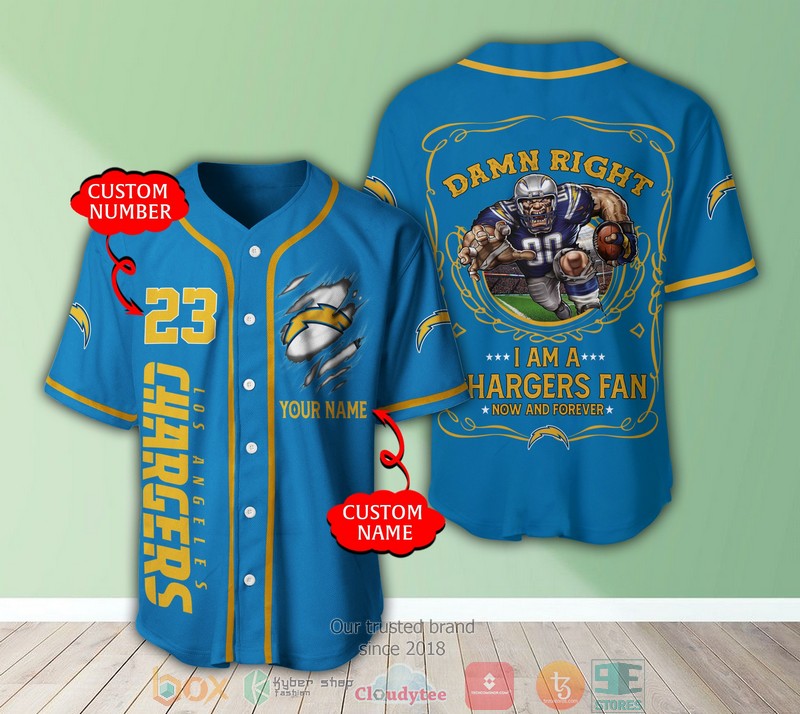 Personalized_Los_Angeles_Chargers_NFL_I_am_a_Chargers_fan_Baseball_Jersey_Shirt