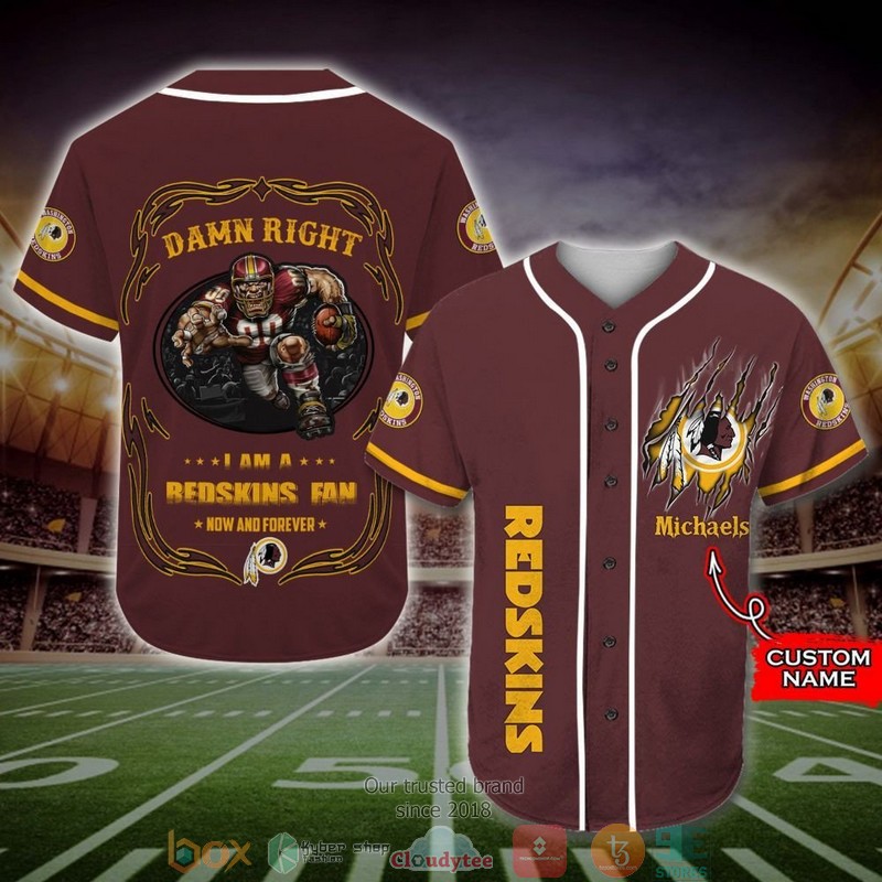 Personalized_Washington_Redskins_Mascot_NFL_Baseball_Jersey_Shirt